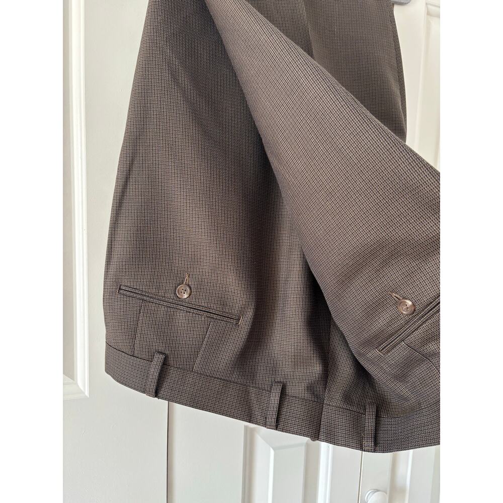 Lauren Ralph Lauren Brown Dress Pants Mens 42x32 Classic Flat Front Wool Blend - Picture 11 of 16